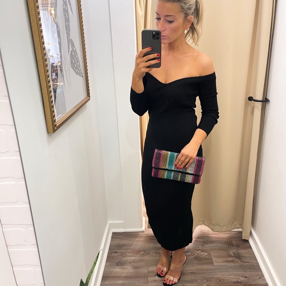 Elegant Black Off-Shoulder Dress